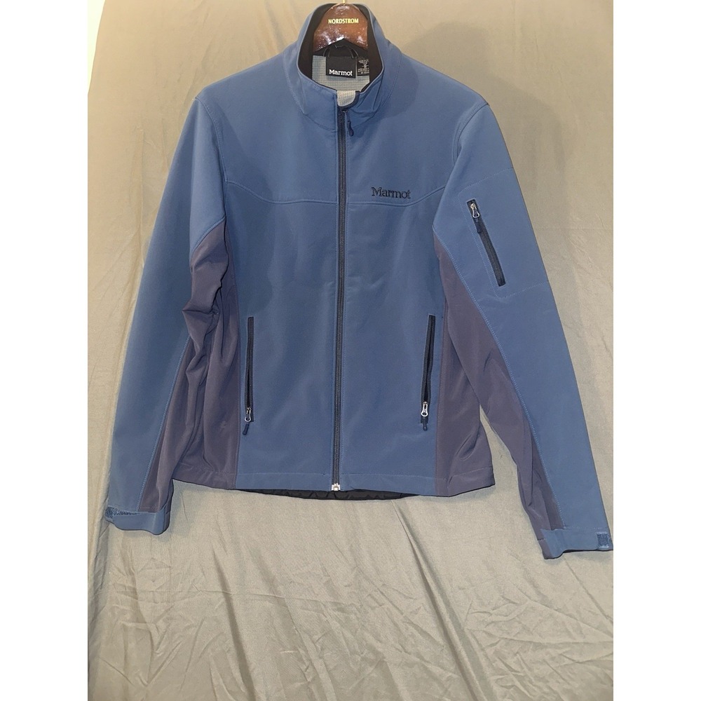 Marmot Jacket Mens Medium Softshell Gray Full Zip Pockets